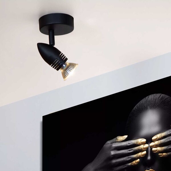 Lucide Faretto in metallo con diffusore orientabile dal design minimalista - Caro