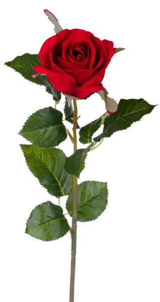4 Rose Artificiali Bacarat Altezza 67 Cm Rosso