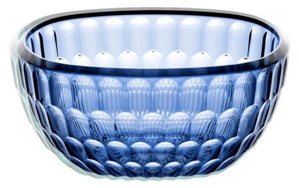 Contenitore insalatiera Piccola L.16 Decoro Vanity Pio eTito Toso in acrilico Bio-based Dimensioni L �16xh 7 cm - 900 cc Blu Denim