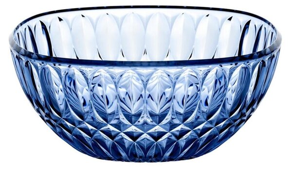 Contenitore insalatiera Piccola l. 21 Decoro Vanity Pio eTito Toso in acrilico Bio-based Dimensioni L �21xh9,3cm - 2130 cc Blu denim
