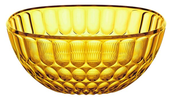 Contenitore insalatiera Media l. 25 Decoro Vanity Pio eTito Toso in acrilico Bio-based Dimensioni L �25xh11 cm - 2500 cc Giallo Zafferano