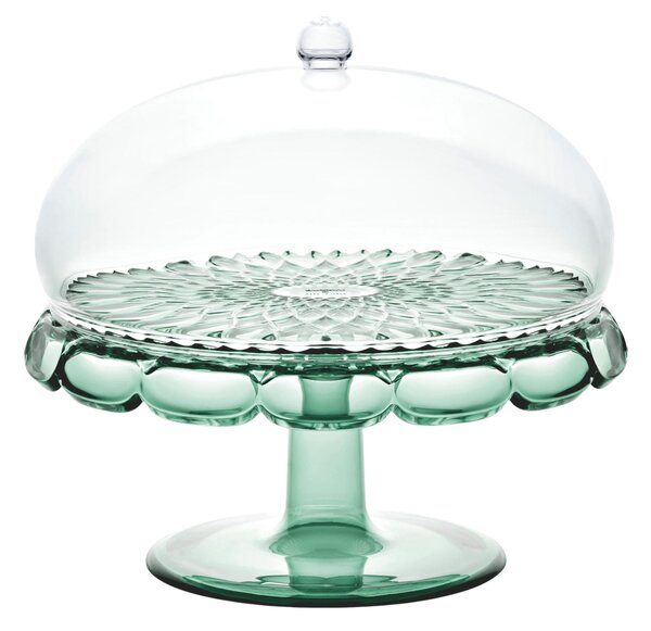 Alzata, Tortiera Decoro Vanity Pio&Tito Toso, � 30xh27cm, in plastica biologica inscatola serigrafata Guzzini Verde matcha