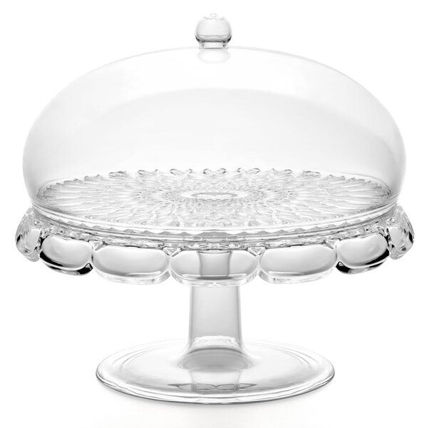 Alzata, Tortiera Decoro Vanity Pio&Tito Toso, � 30xh27cm, in plastica biologica inscatola serigrafata Guzzini Trasparente