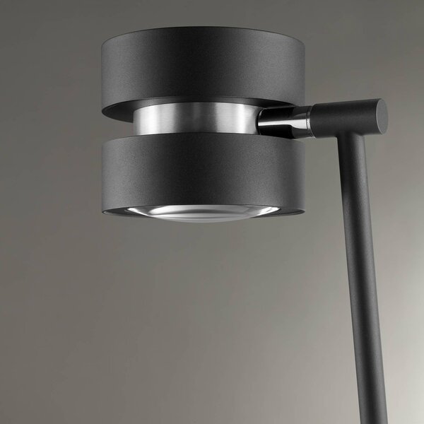 Brilliant Lampada da terra a LED Glow-Sphere, dimmerabile, Nero, Soggiorno / Sala da pranzo, Alluminio, Moderno, Lampada LED da terra