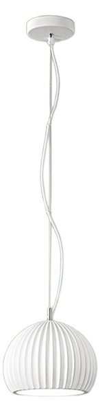 Lampadario plissettato gesso perenz minea 8418 b e27 led 23cm bianco opaco verniciabile - Perenz