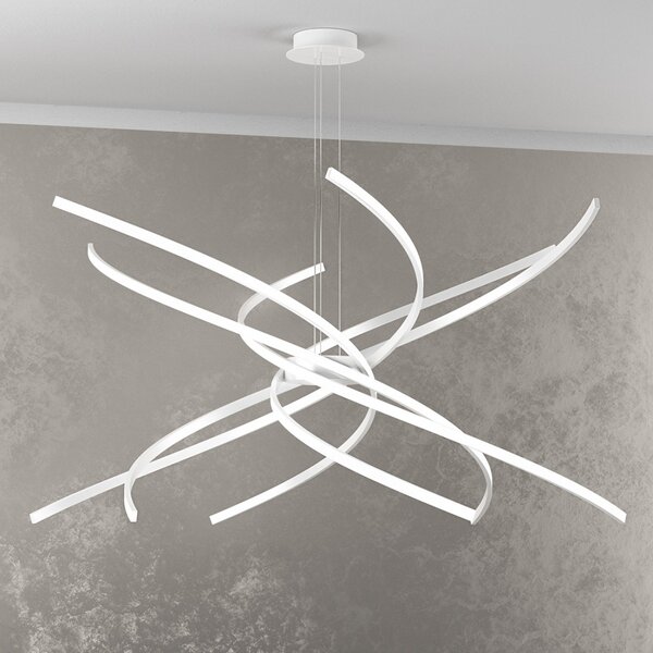 Lampadario led top light tornado 1163 s100 led 220v 6874lm 4000°k sospensione ultramoderna - Top Light