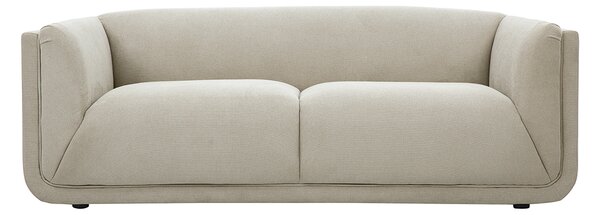 Divano design 3 posti in tessuto ciniglia testurato beige HOSBO