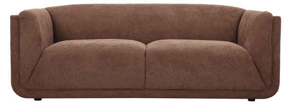 Divano design 3 posti in tessuto ciniglia terra bruciata HOSBO