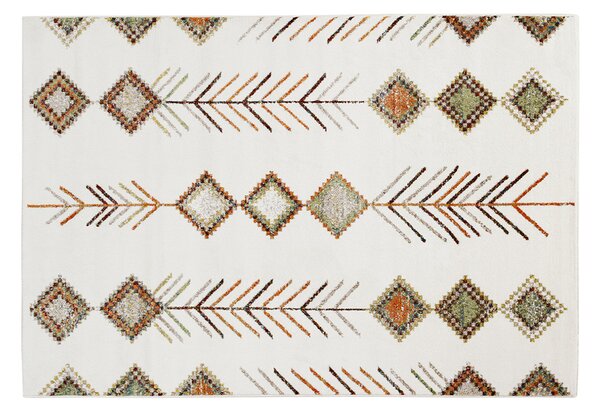 Tappeto rettangolare con motivi berberi multicolori 160 x 230 cm SPELL