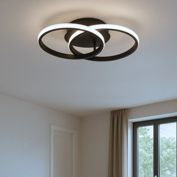 Plafoniera LED TITANO LED/12W/230V nera