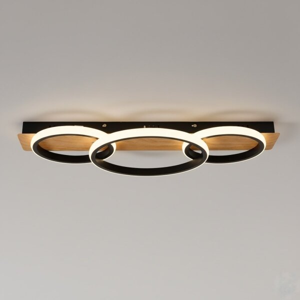 Plafoniera LED ROWENA LED/18W/230V nera/marrone