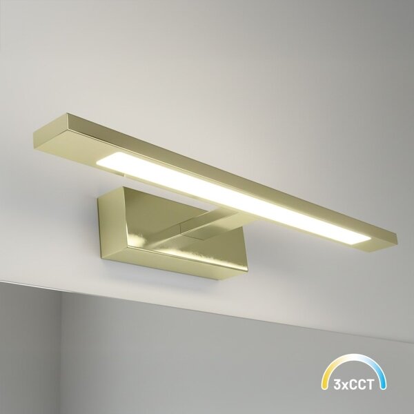 Illuminazione LED per specchio da bagno KLIMT LED/8W/230V 3000/4000/6000K 40 cm IP44 dorata