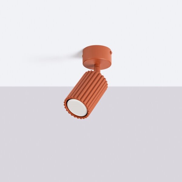 Sollux SL.1916 - Faretto KARBON 1xGU10/10W/230V arancione