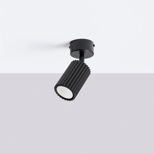 Sollux SL.1913 - Faretto KARBON 1xGU10/10W/230V nero