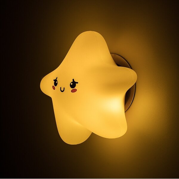 Rabalux 76046-LED Lampada da notte per bambini dimmerabile, ricaricabile, a sfioramento DREAMIES 2,7W/5V 200mAh stella