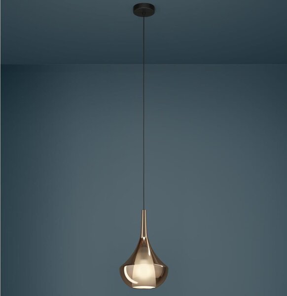Eglo 390438 - Lampada a sospensione con cavo ALMOSTER 1xE27/28W/230V finitura rame