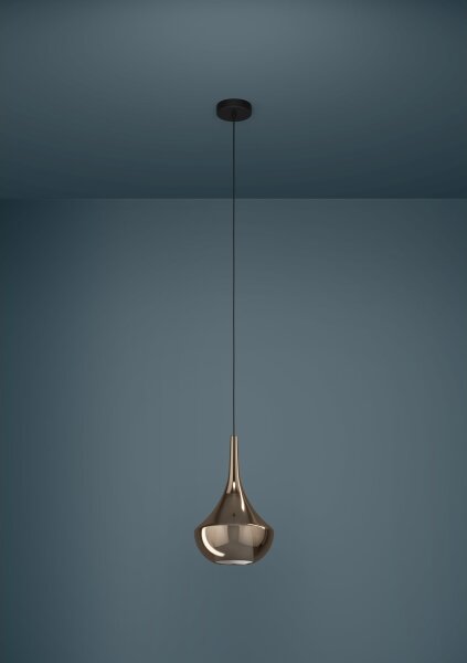 Eglo 390438 - Lampada a sospensione con cavo ALMOSTER 1xE27/28W/230V finitura rame