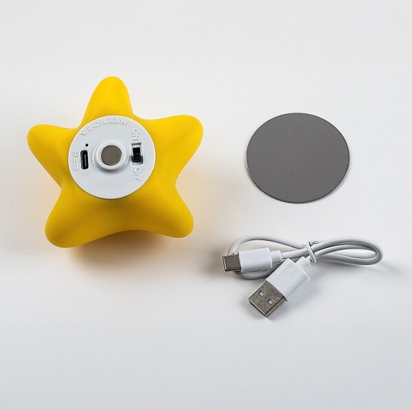 Rabalux 76046-LED Lampada da notte per bambini dimmerabile, ricaricabile, a sfioramento DREAMIES 2,7W/5V 200mAh stella