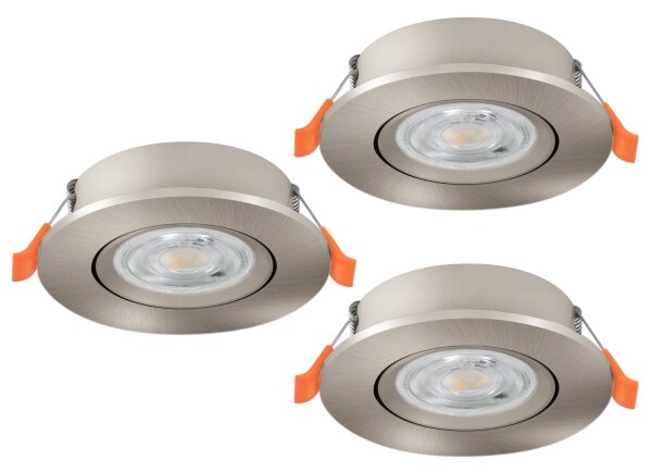 Eglo 902268 - SET 3x faretti da incasso BARRANCO LED/4,8W/230V cromato