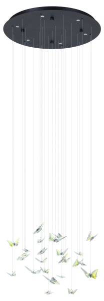 Eglo 390435 - Lampadario dimmerabile a sospensione su cavo ADRADOS 6xLED/4,2W/230V nero/trasparente