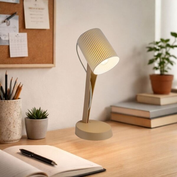 Rabalux 74089 - Lampada da tavolo SOLVET 1xE14/11W/230V beige
