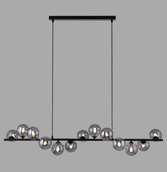 Schöner Wohnen 14504-18 - Lampadario LED sospeso su cavo DUBAI 13xG9/3W/230V nero/fumé