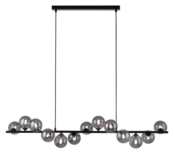 Schöner Wohnen 14504-18 - Lampadario LED sospeso su cavo DUBAI 13xG9/3W/230V nero/fumé