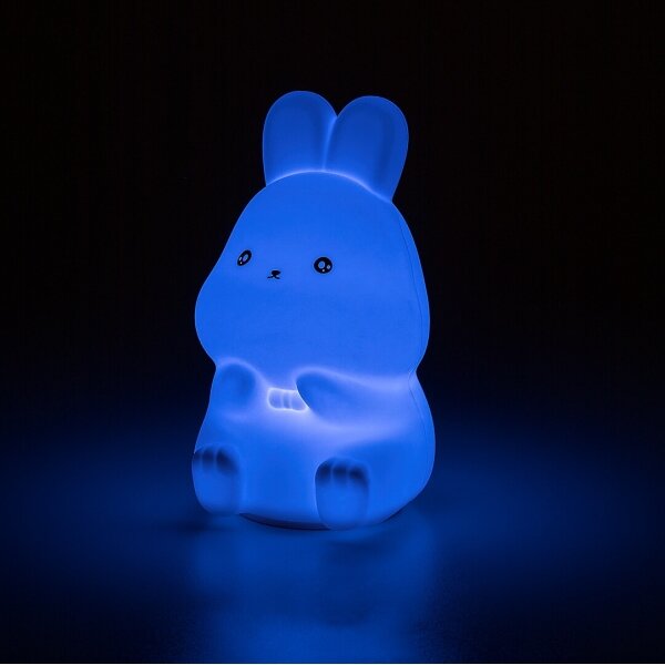 Rabalux 76043 - Lampada notturna touch LED RGB LIGHTIMALS 0,05 W/1x CR2032 a forma di coniglio
