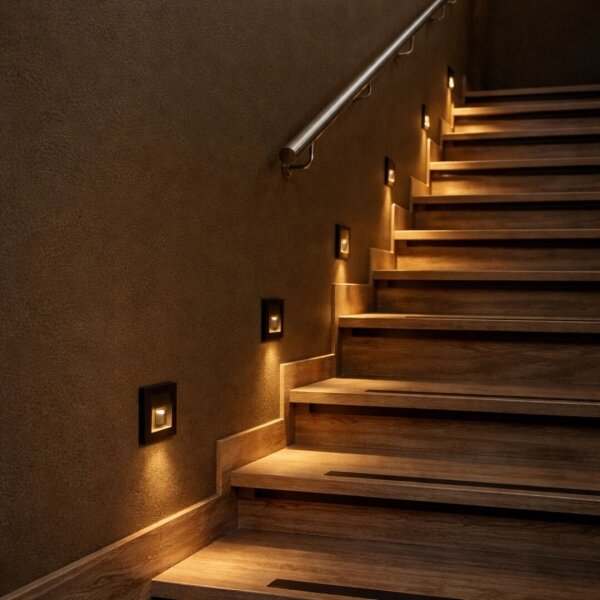 Rabalux 77195 - Lampada LED per scale LUNCA LED/1W/230V 3000/4500/6500K nera