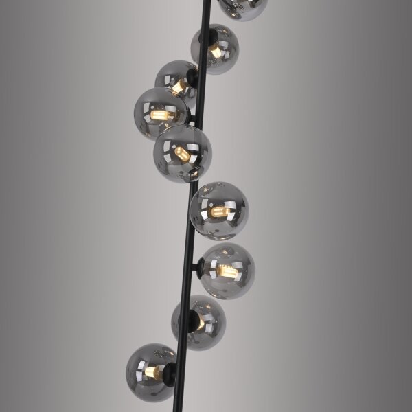 Schöner Wohnen 14506-18 - Lampada da terra LED DUBAI 9xG9/3W/230V nero/fumé