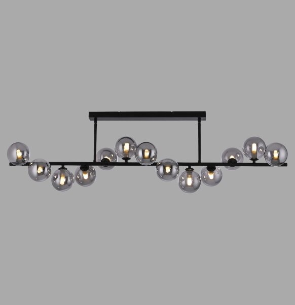 Schöner Wohnen 14505-18 - Lampadario LED a stelo DUBAI 13xG9/3W/230V nero/fumé