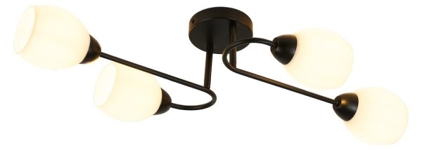 Lampadario a soffitto KING 4xE27/15W/230V nero
