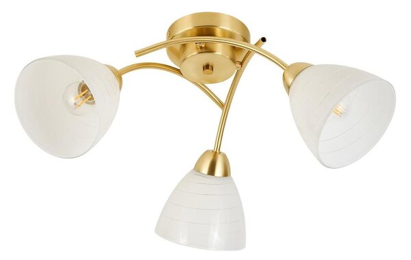 Plafoniera da soffitto CLARA 3xE27/15W/230V oro