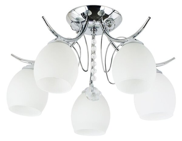 Lampadario a plafone ELLA 5xE27/15W/230V cromo lucido