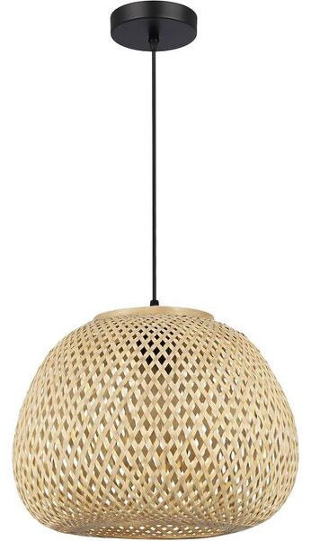 Lampadario a cavo PETRA 1xE27/15W/230V bambù