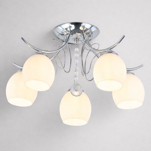 Lampadario a plafone ELLA 5xE27/15W/230V cromo lucido