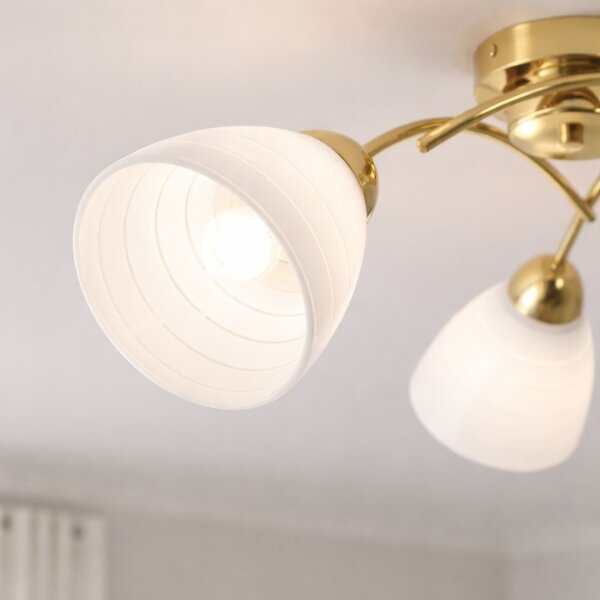 Plafoniera da soffitto CLARA 3xE27/15W/230V oro