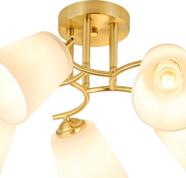 Lampadario a soffitto PAFOS 5xE27/15W/230V dorato