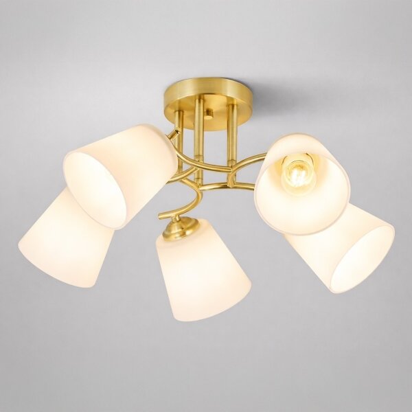 Lampadario a soffitto PAFOS 5xE27/15W/230V dorato