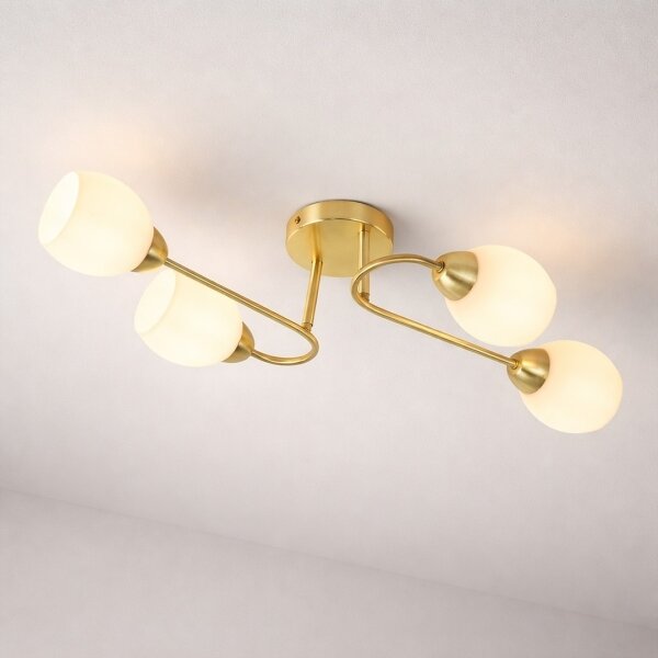 Lampadario a plafone KING 4xE27/15W/230V oro