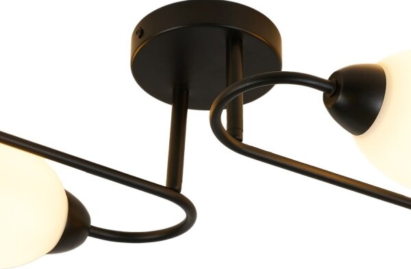 Lampadario a soffitto KING 4xE27/15W/230V nero