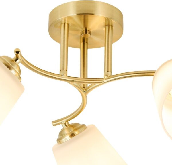 Plafoniera PAFOS 3xE27/15W/230V, finitura oro