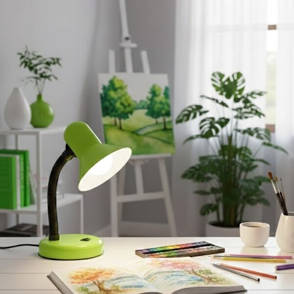 Lampada da tavolo MENTOR 1xE27/15W/230V verde