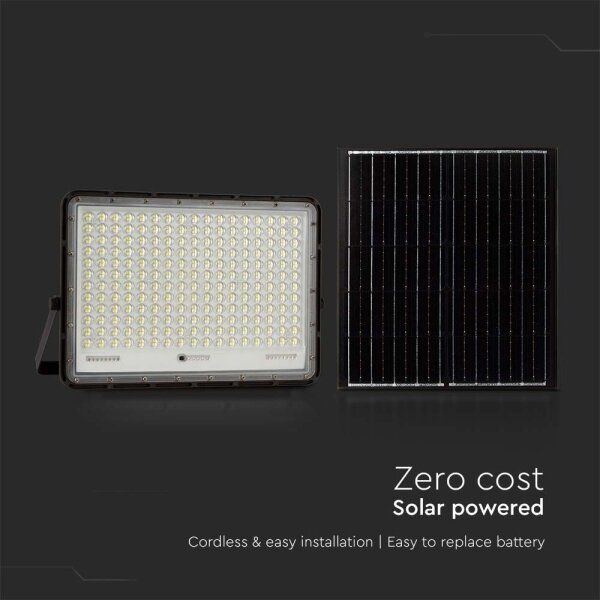 LED Proiettore solare da esterno LED/30W/3,2V 6400K nero + +TC