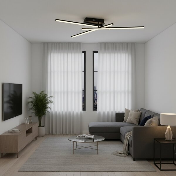 Brilagi - Plafoniera LED STRIPES LED/30W/230V nera