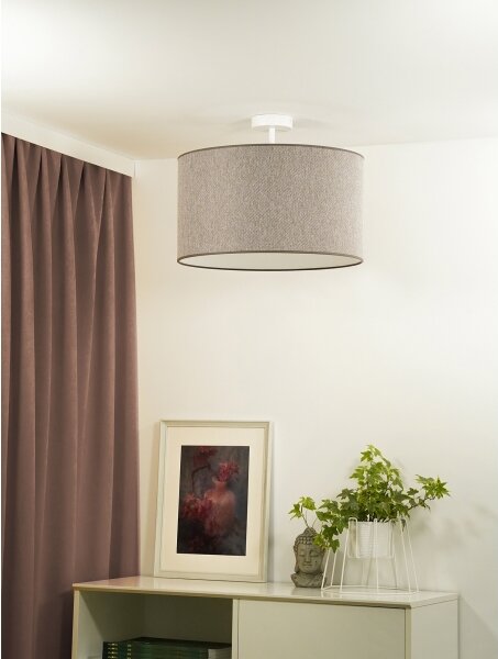 Duolla - Lampadario a plafone ROLLER ECO RECYCLING 1xE27/15W/230V diametro 45 cm marrone