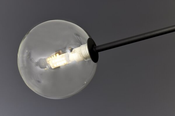 Jupiter 1996 - Lampadario a sospensione con supporto rigido MOKA 4xGU10/10W/230V + 4xG9/10W/230V nero/limpido