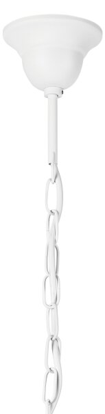 Lampadario a sospensione con catena DONATO 5xE14/40W/230V bianco