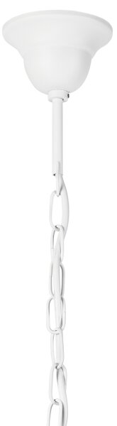 Lampadario a sospensione con catena DONATO 6xE14/40W/230V bianco