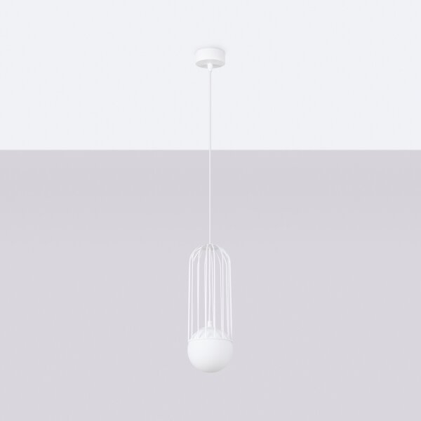 Sollux SL.1331 - Lampadario a sospensione con filo BRINA 1xG9/8W/230V bianco